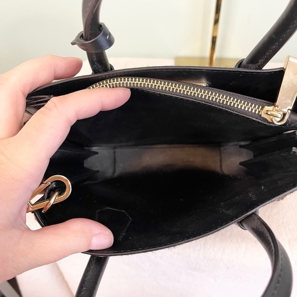 Michael Kors Black Leopard Real Haircalf Dyed Leather Crossbody Sling Handbag - Picture 10 of 16